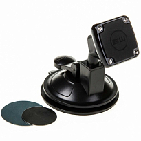 Держатель телефона магнитный на присоске SKYWAY короткая ножка, черный /10шт